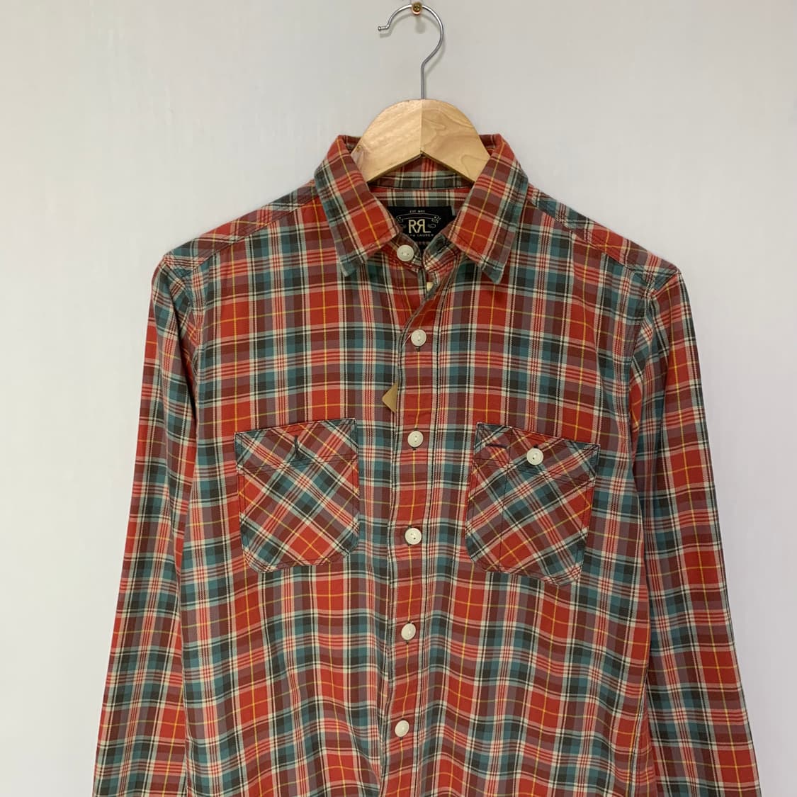 폴로 랄프로렌 더블알엘 RRL 체크 코튼셔츠 빈티지 남방 S 남녀공용 상품이미지3