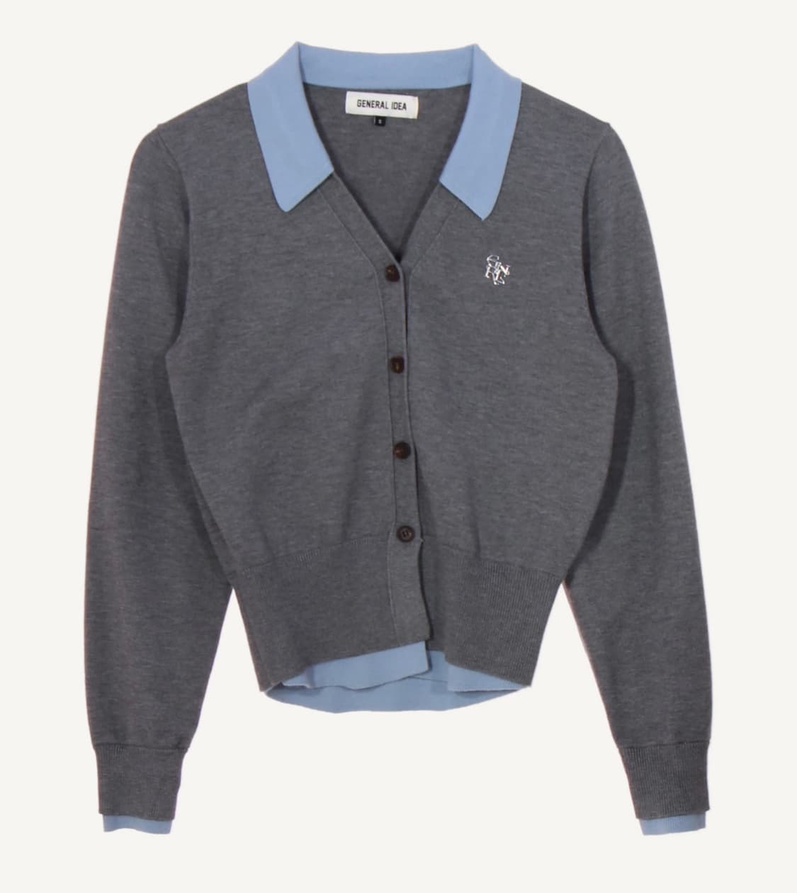 제너럴 아이디어 카라 레이어드 가디건 S 상품이미지1