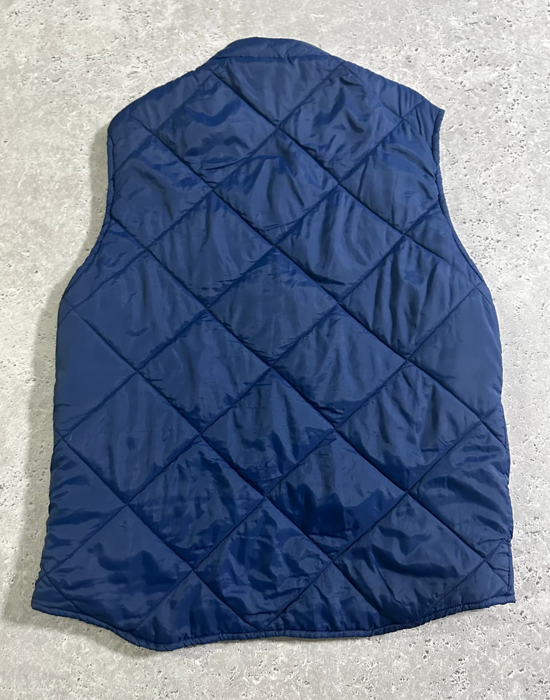 80s Lee 영국산 네이비 다이아몬드 퀼팅 베스트 상품이미지3