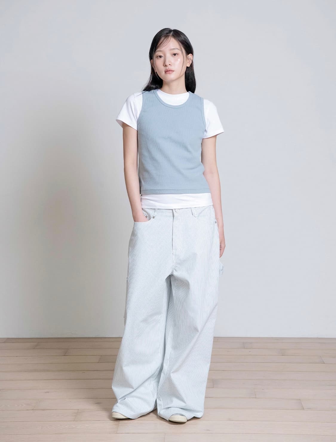 오피쉬 로고 스트라이프 워크팬츠 1 상품이미지1