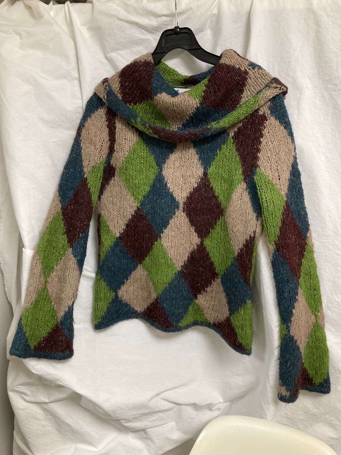 vintage check knit 상품이미지5