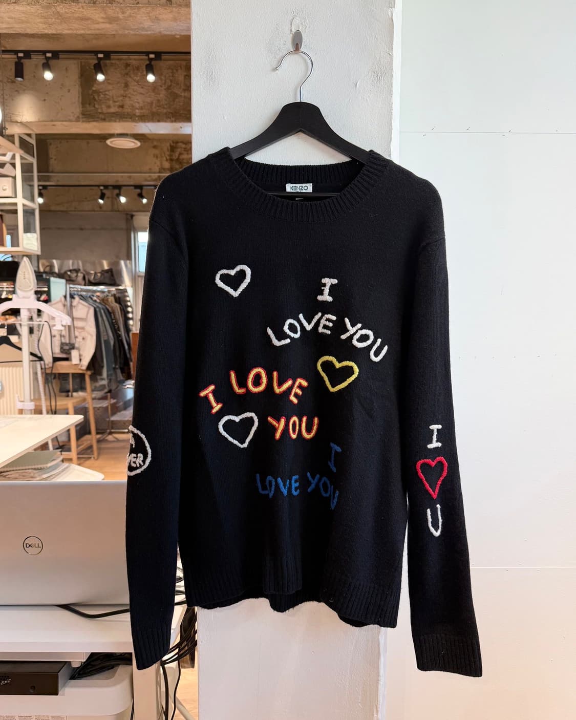 겐조 블랙 16FW i love you 캡슐 울 니트  상품이미지2