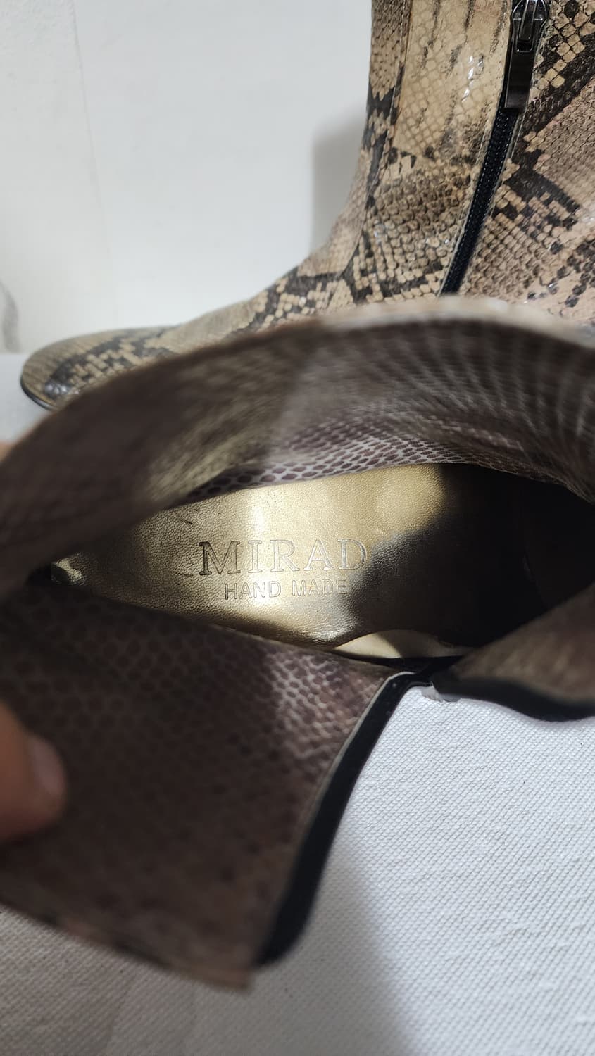 미라드 빈티지 수제화 파이톤 무늬 웨스턴 부츠 상품이미지10