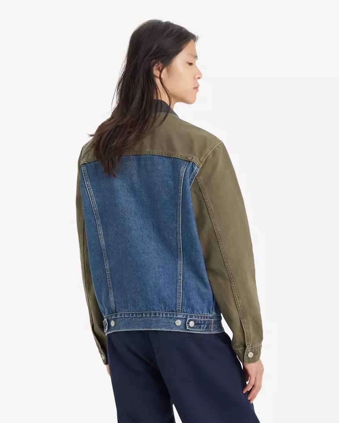 [M] 리바이스 컬러 블록 도킹 데님 트러커 자켓 새상품 상품이미지3