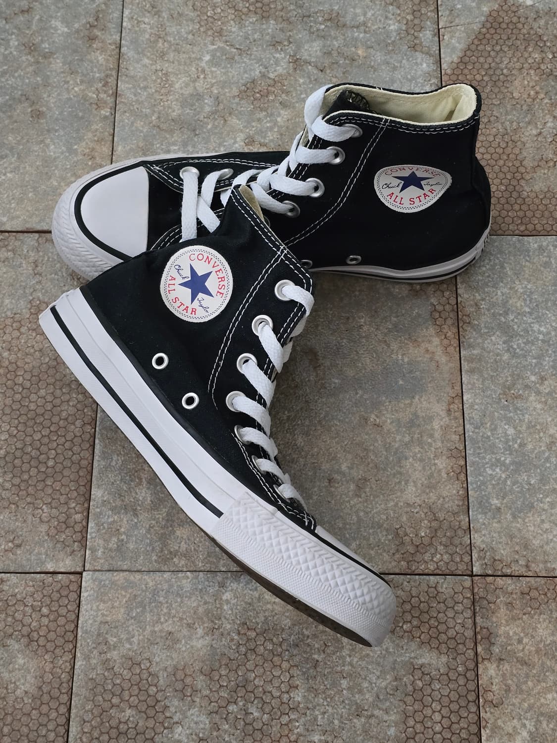 (220)컨버스 척테일러 올스타 하이 검흰  상품이미지4