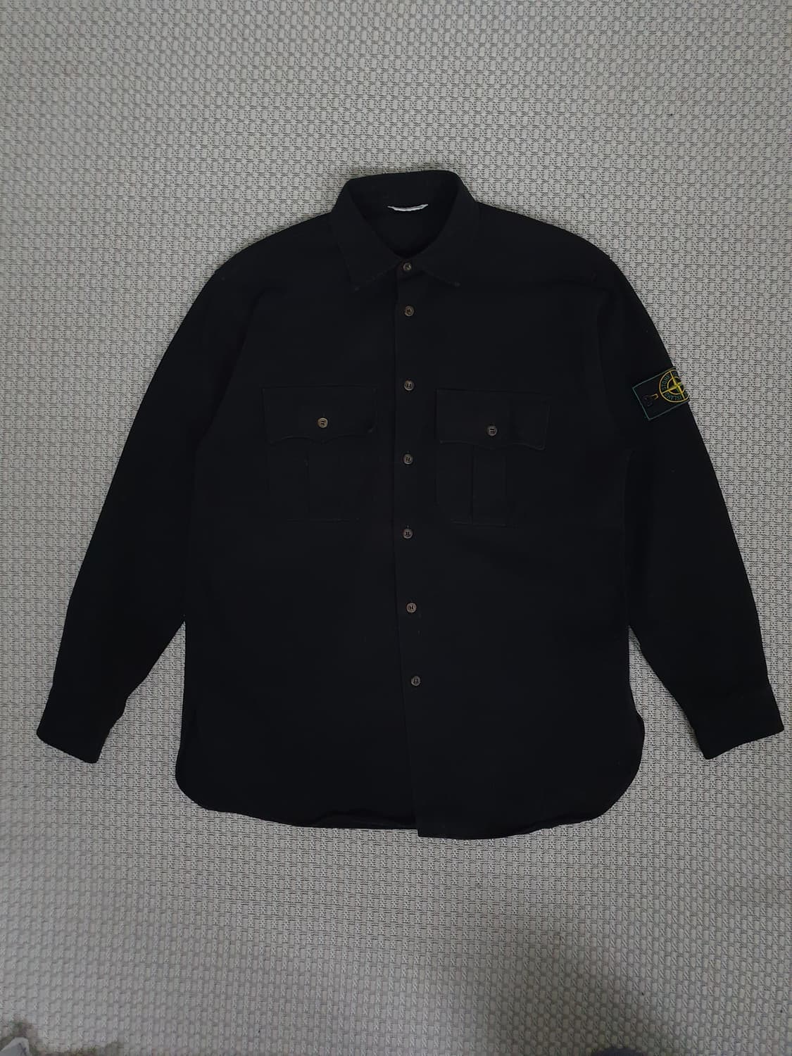 95AW 스톤 아일랜드 그린 엣지 밀리터리 데님 오버셔츠 상품이미지5