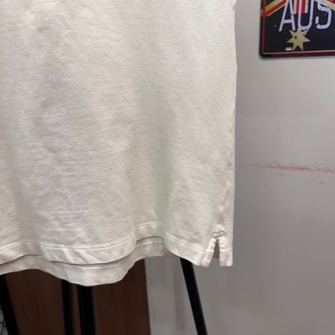 Giodano, Red Logo White PK Shirt 상품이미지6