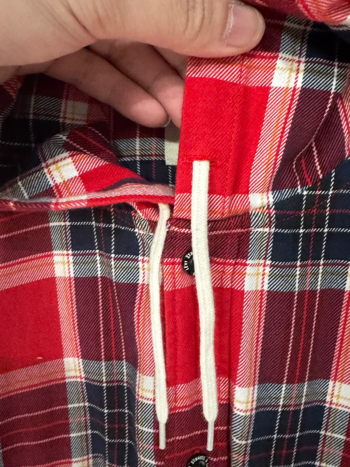 리바이스 체크패턴 투포켓 후드셔츠  상품이미지6