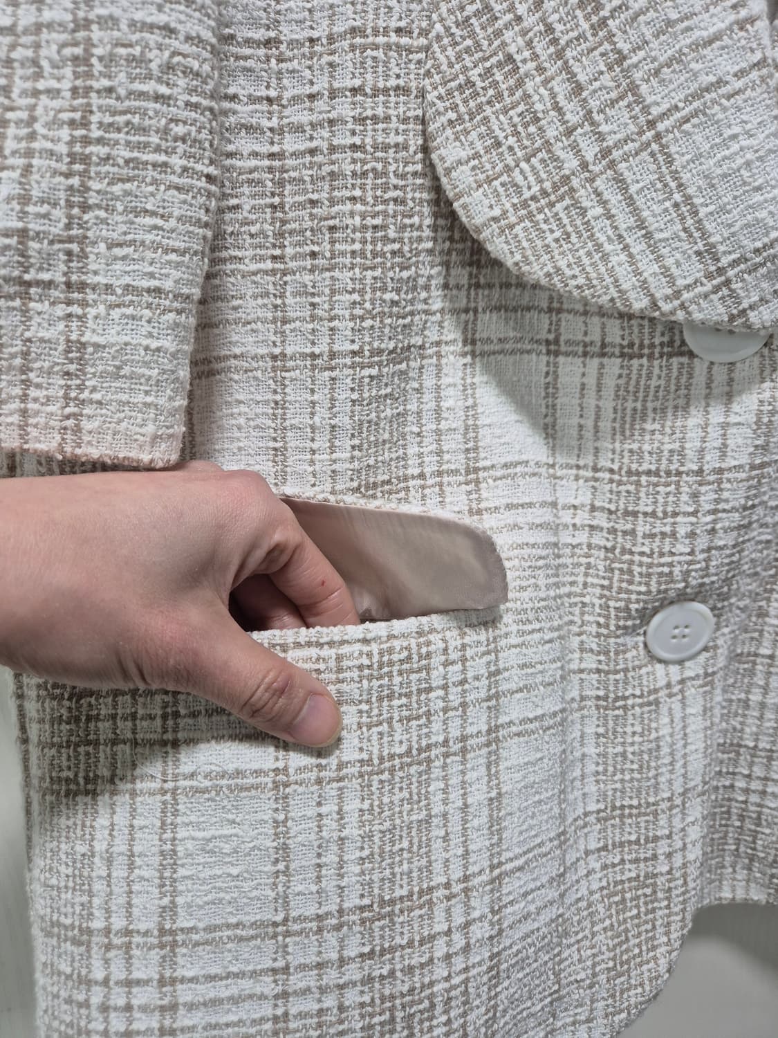 빈티지 트위드 반팔 자켓 스커트 셋업 상품이미지6