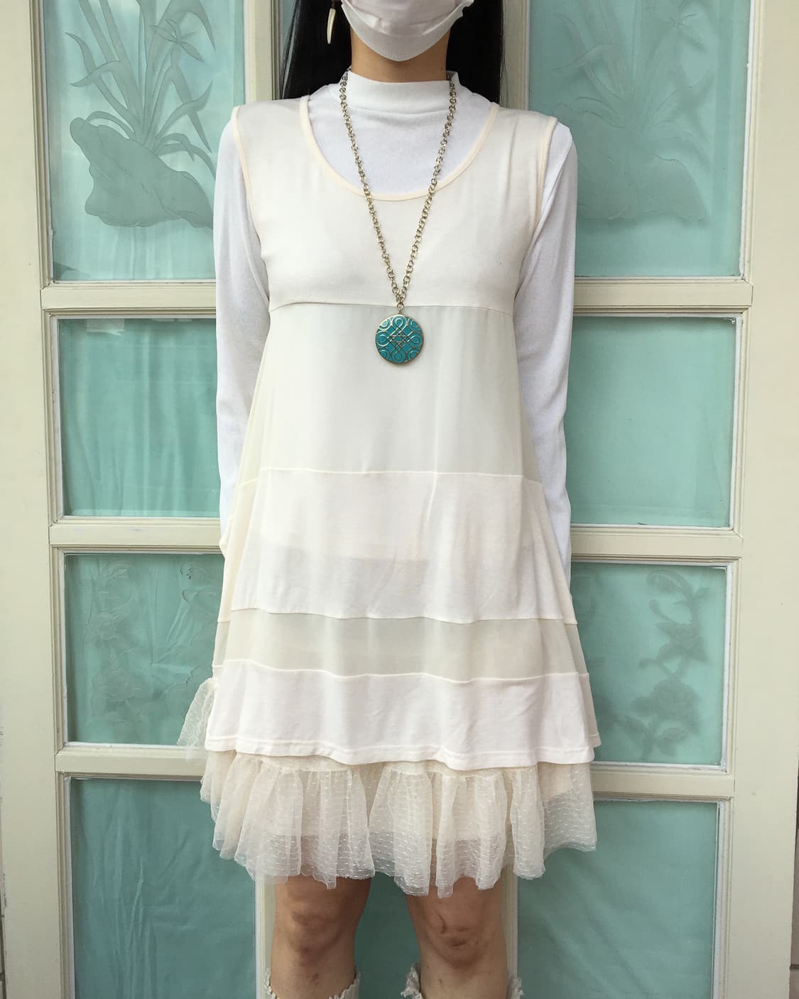 Unbalanced pattern sleeveless 상품이미지1