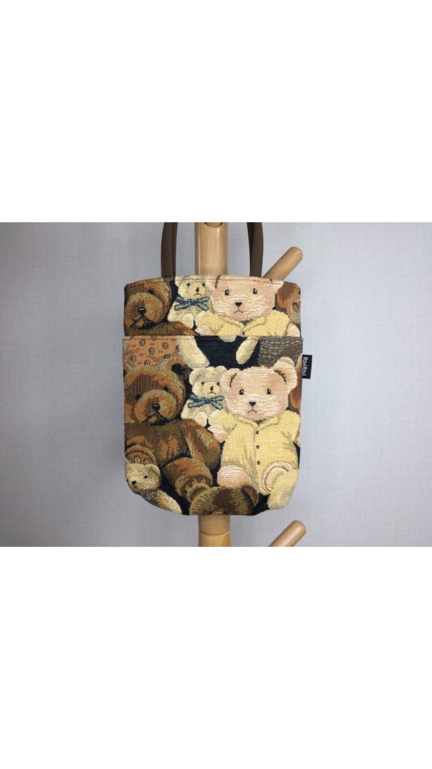 빈티지 곰돌이 자수 미니 토트백 상품이미지2