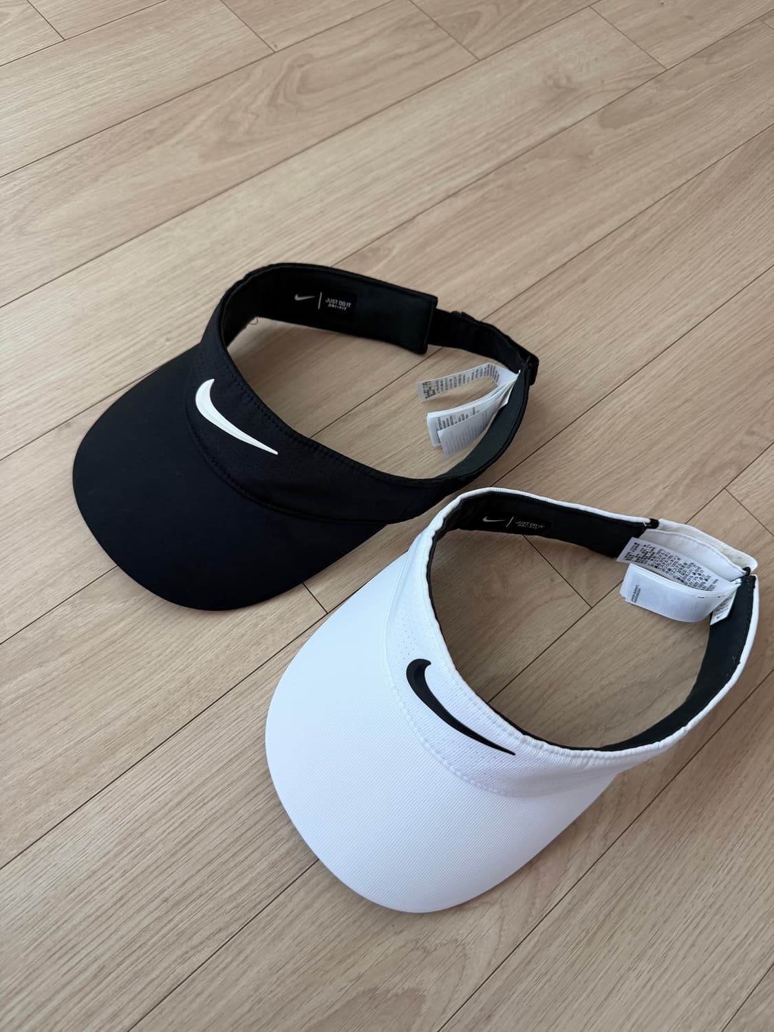 나이키 골프 스우시 선캡 선바이저 모자 화이트,블랙 상품이미지2