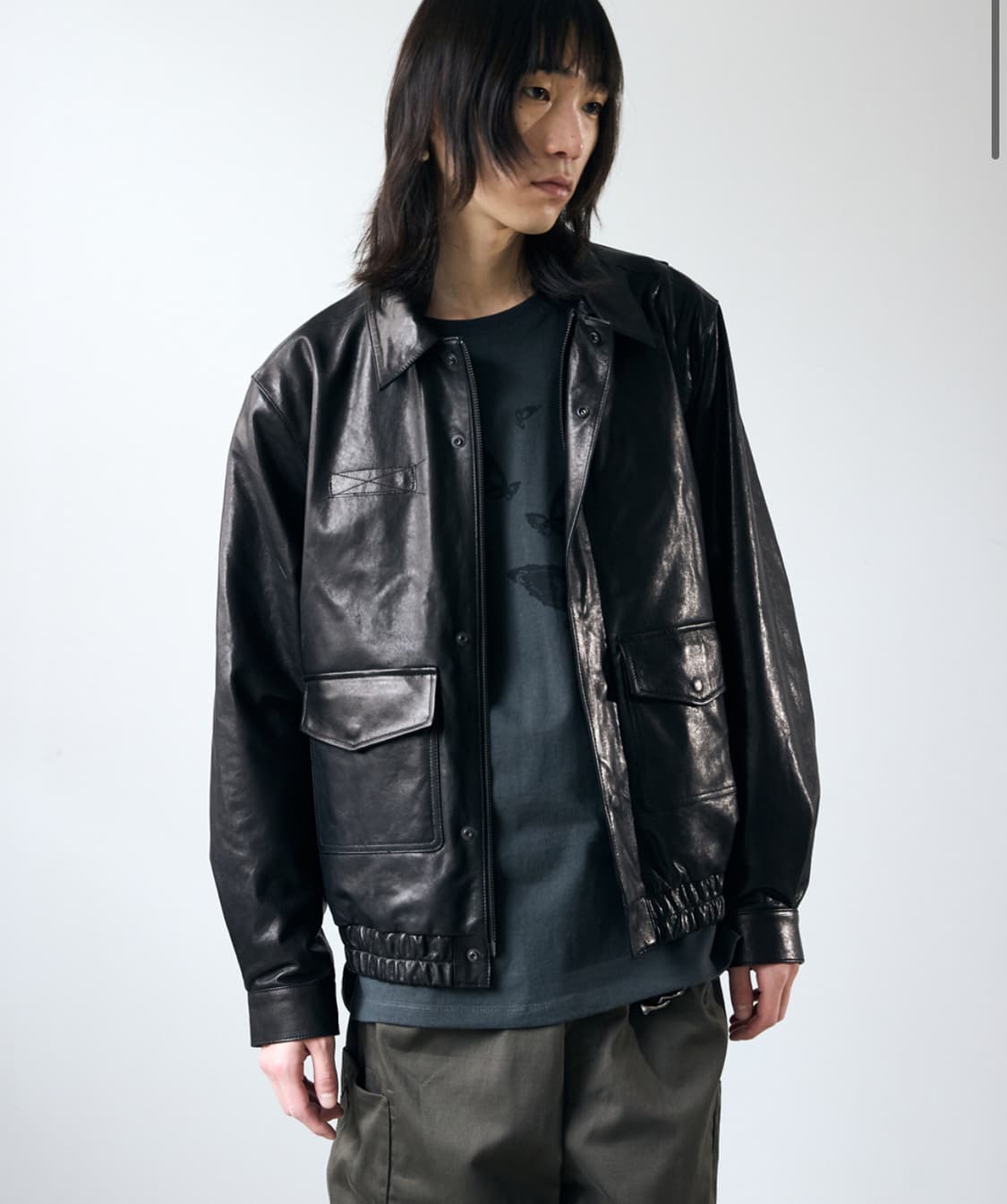 해칭룸 램스킨 a2 레더자켓 상품이미지3