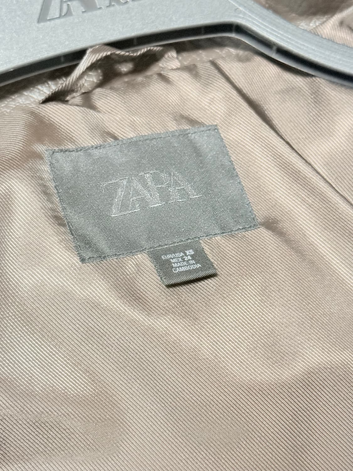 자라 페이크 레더자켓 브라운 xs 상품이미지2