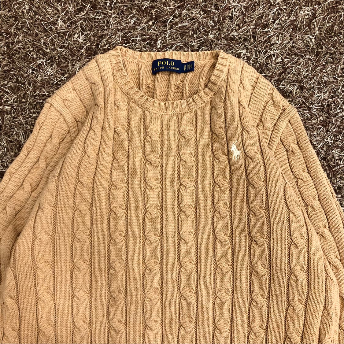 폴로 랄프로렌 베이지 케이블 니트 상품이미지2
