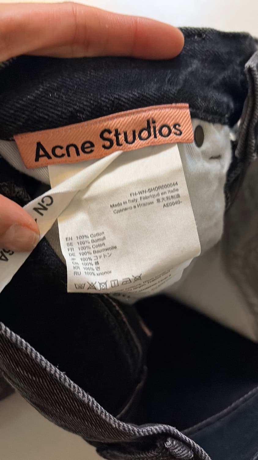 아크네 스튜디오 흑청반바지 25,26 정품 상품이미지2