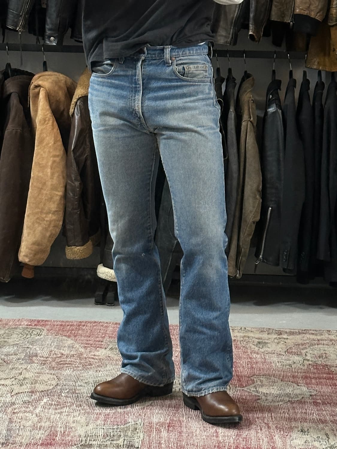 80's USA Made 리바이스 517 부츠컷 플레어진 체인스티치 상품이미지3
