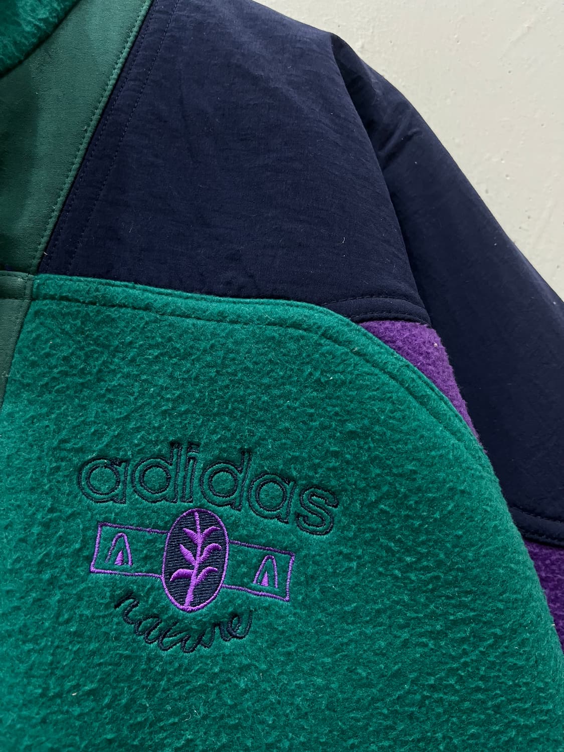 90년대 제우교역 아디다스 올드스쿨 플리스 봄버자켓 상품이미지2