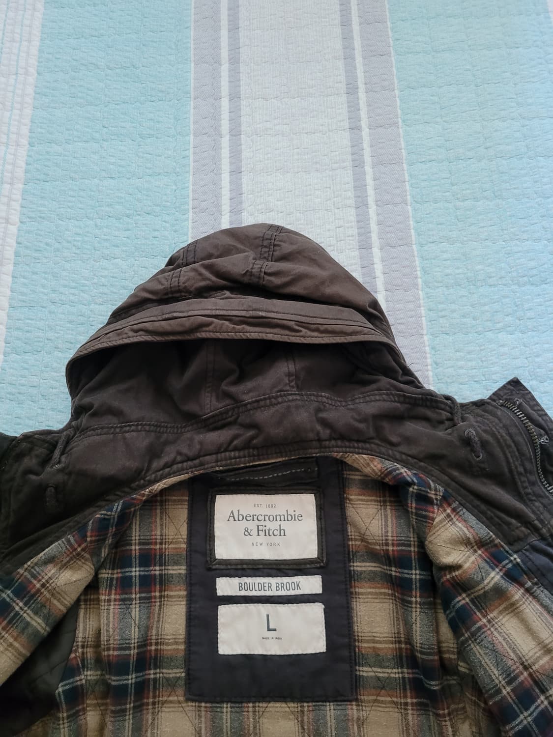 아베크롬비 Abercrombie 밀리터리 헤비왁스야상자켓 L 105사이즈 상품이미지7