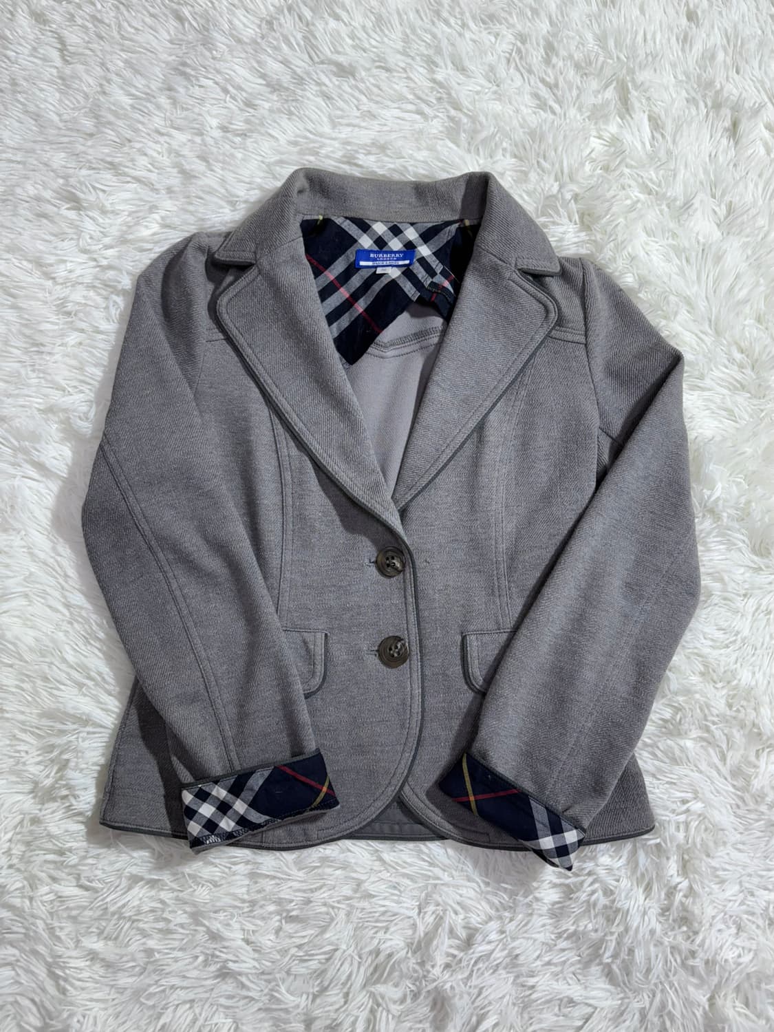 버버리 블루라벨 프레피룩 버튼 자켓  상품이미지4