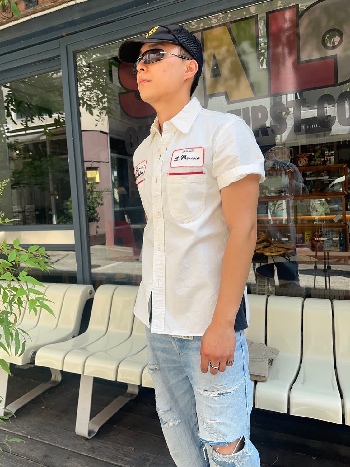 Pherrow’s Lounge patch short shirt 상품이미지3