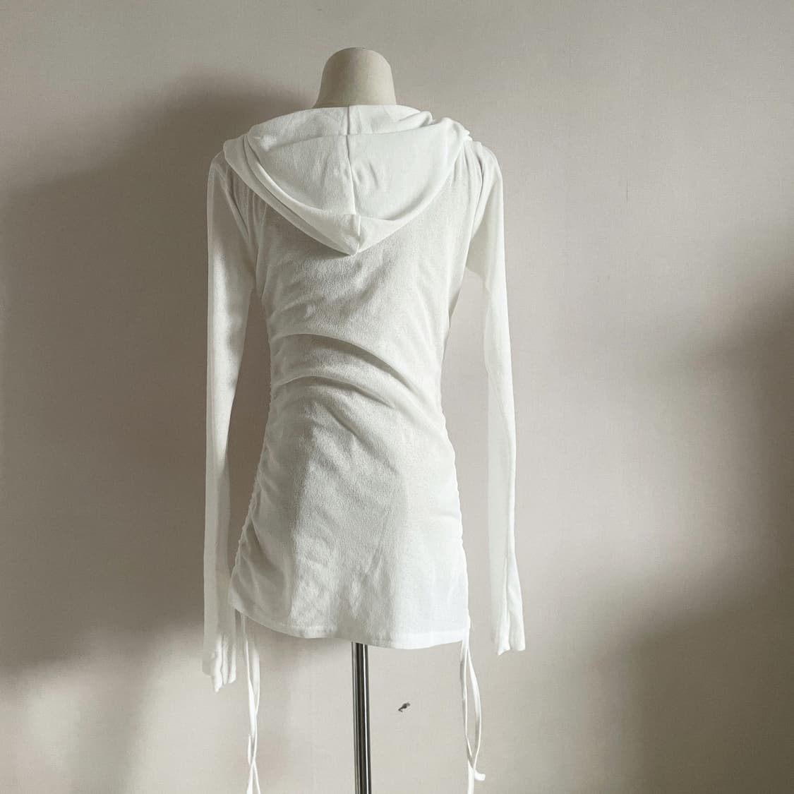 빈티지 긴팔 빈티지 후드 와투케 공겜여주 무채색 긱시크 시스루 긴팔 상품이미지2