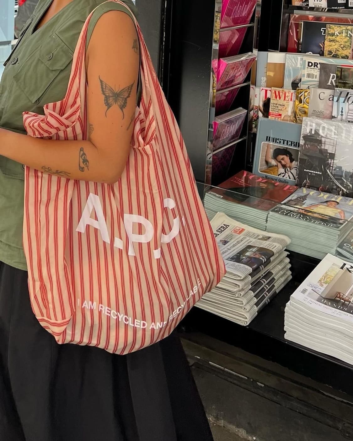 아페쎄 리사이클링 백 레드 상품이미지1