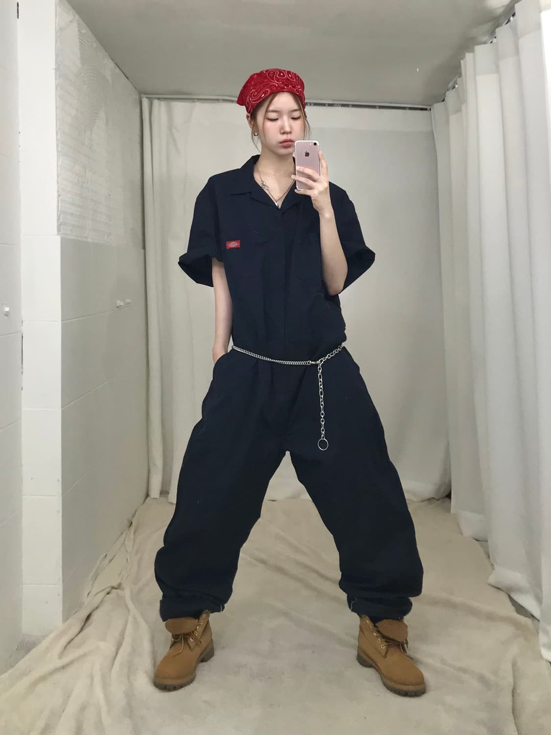 🏭 디키즈 네이키 하프 점프수트 상품이미지2