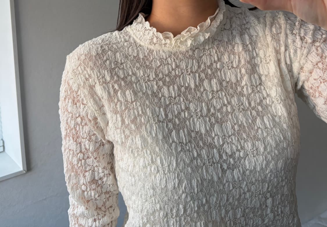 레이스 시스루 블라우스 상품이미지2