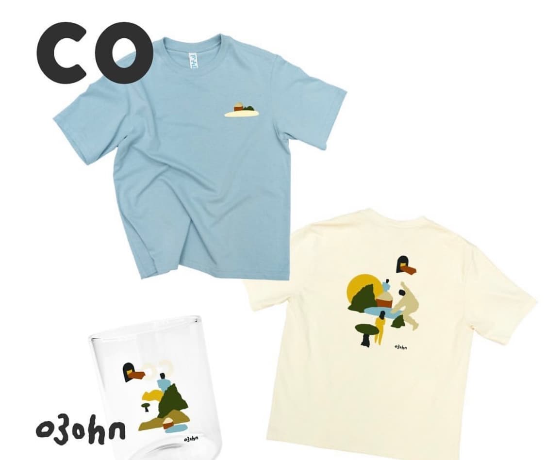 (M) 오존 co 반팔 티셔츠 아이보리 상품이미지5