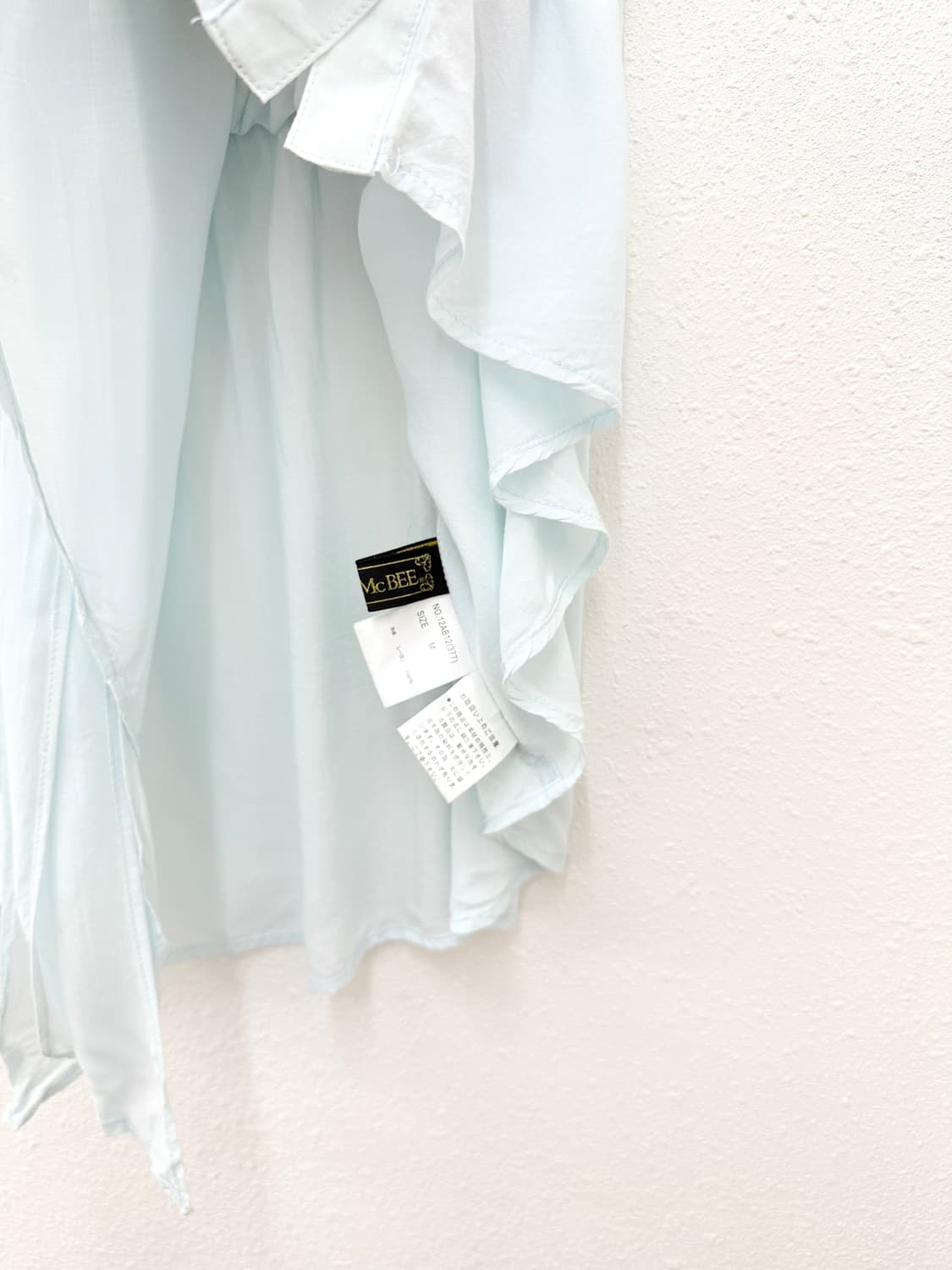 빈티지 Cecil McBee 스카이 프릴 리본 미니 원피스 블라우스 상품이미지5