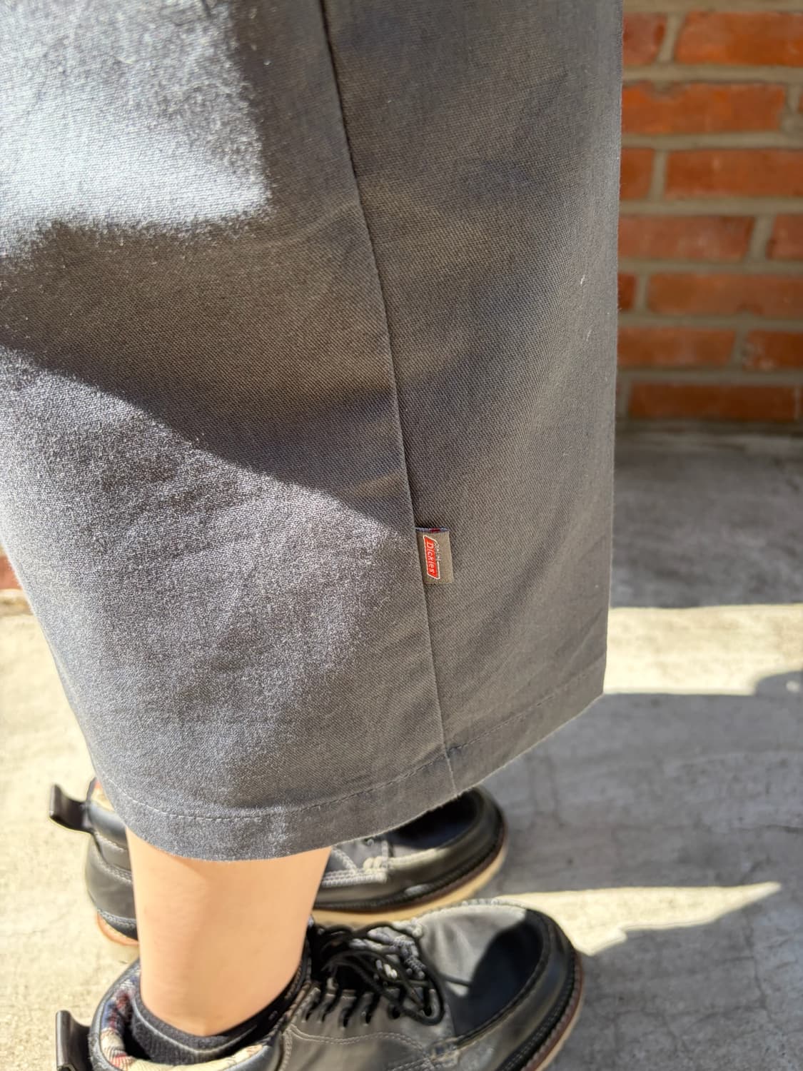 32) Dickies 제뉴인 차콜 와이드 크롭 팬츠 상품이미지8