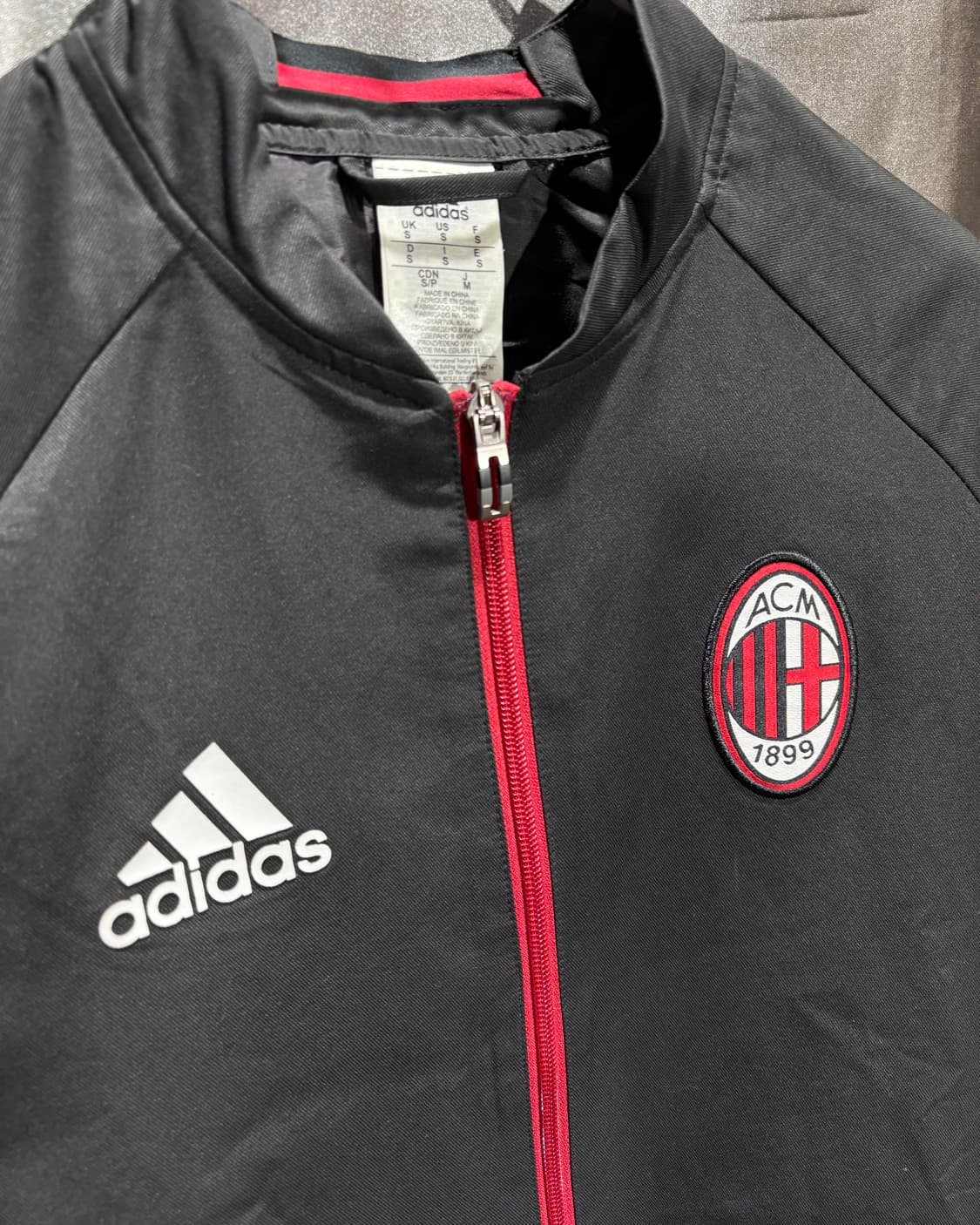 S 아디다스 AC밀란 삼선로고 바람막이 상품이미지4