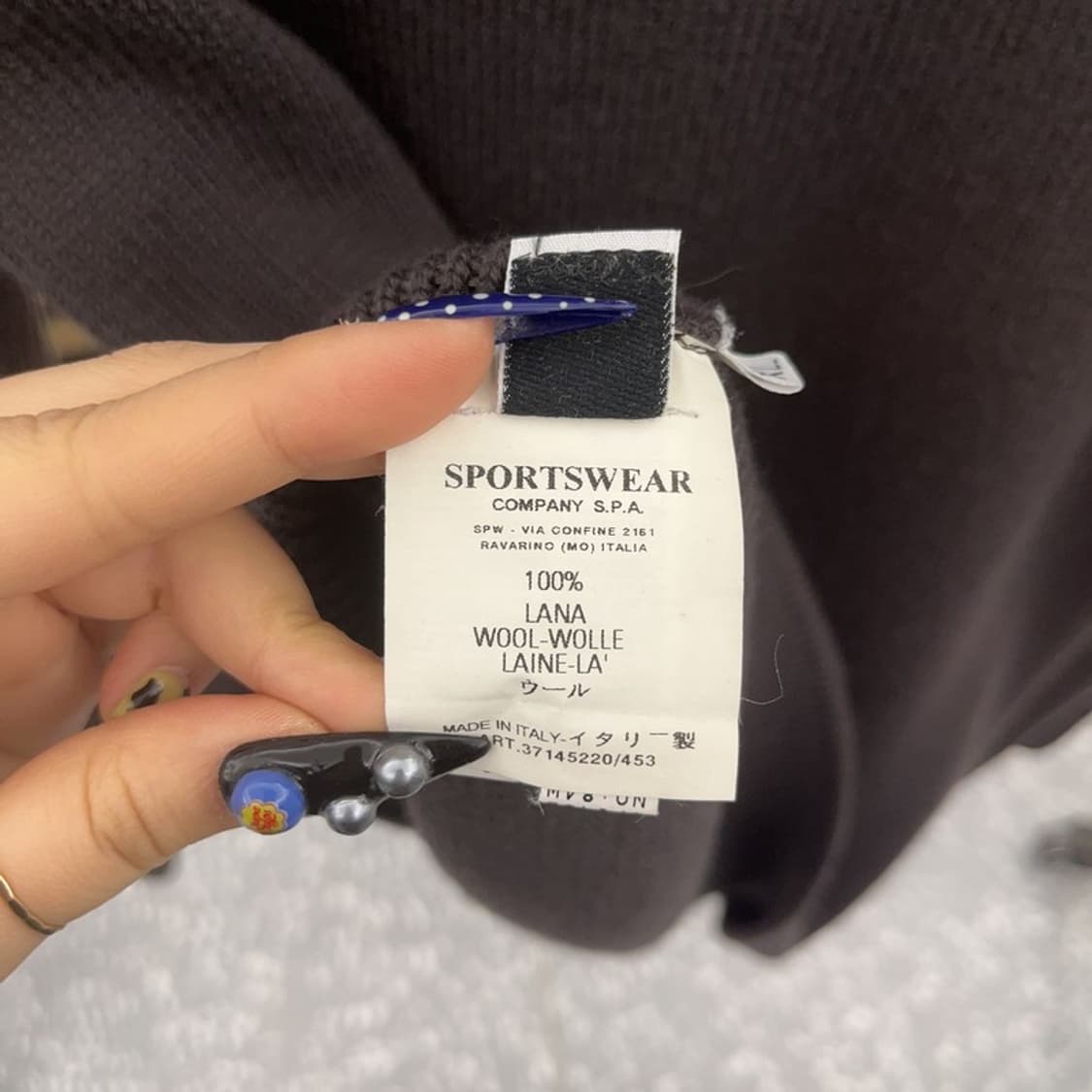 스톤아일랜드 캐주얼 모던시크 반집업 울 니트 XL C08733 상품이미지6