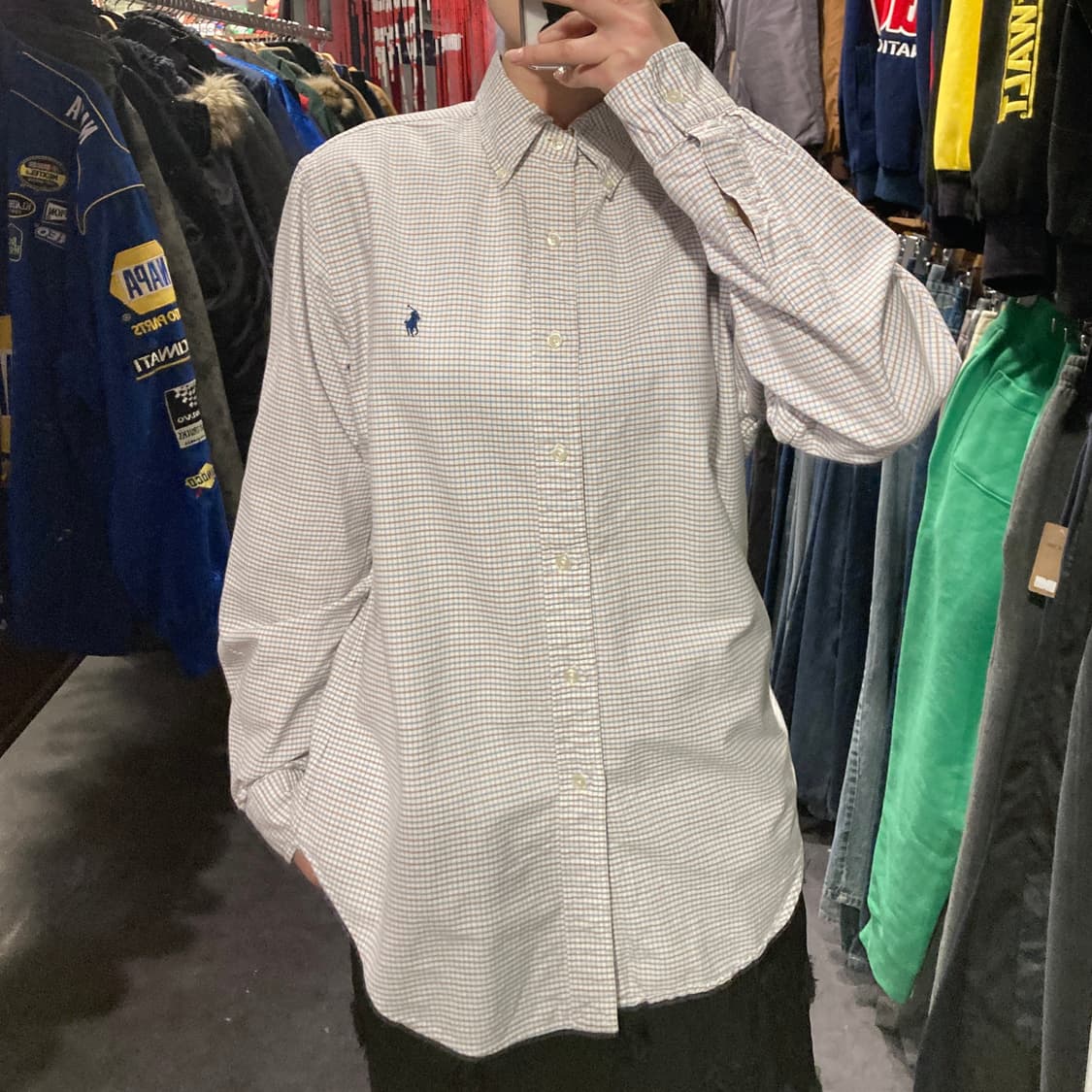 [IM] 폴로 랄프로렌 체크 셔츠 소라/브라운 상품이미지2