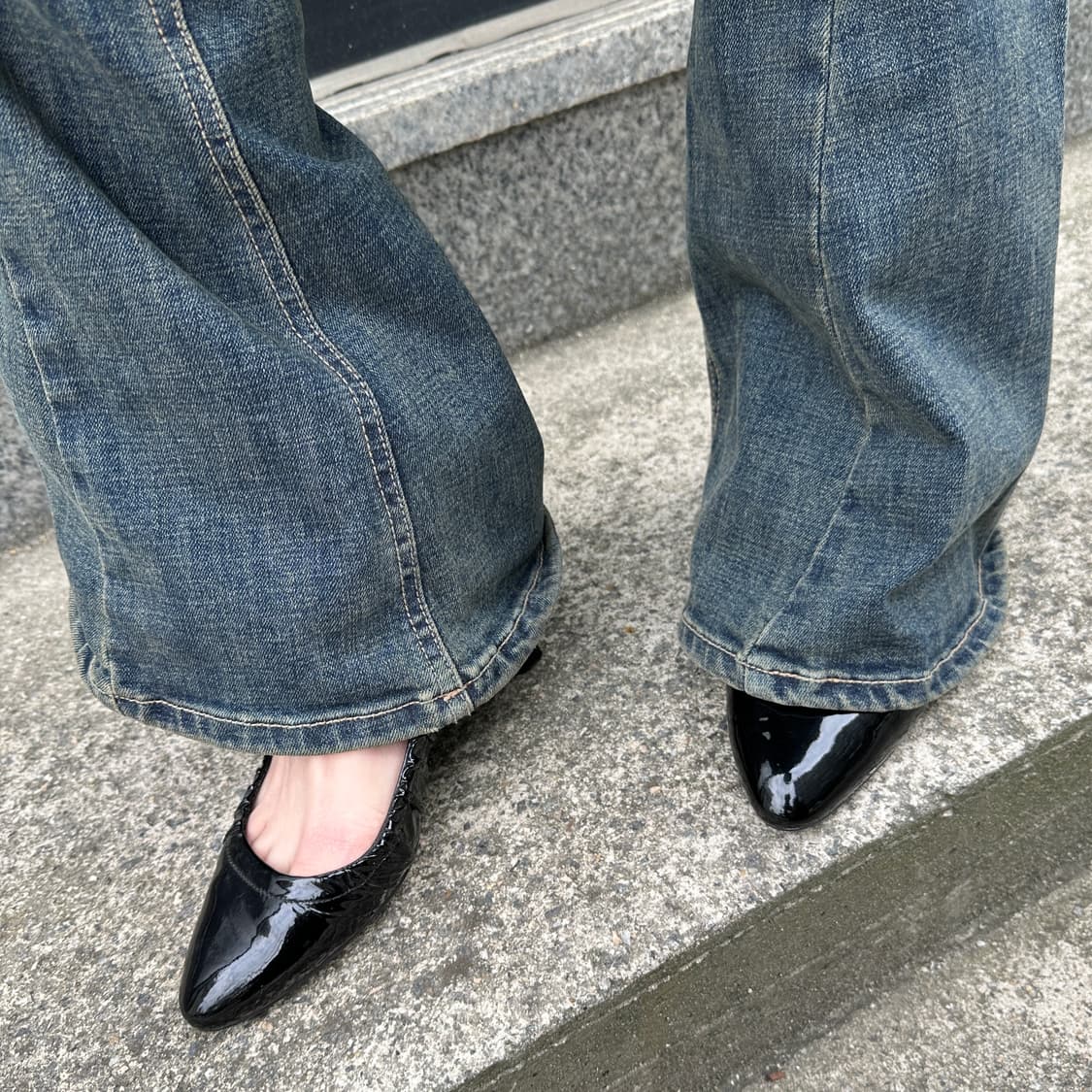 00s 빈티지 프라다 에나멜 가죽 힐 상품이미지9