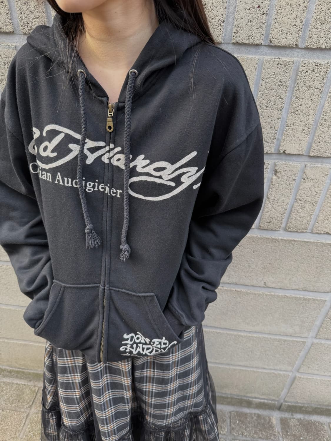 에드하디 올드스쿨 아트워크 후드집업 상품이미지5