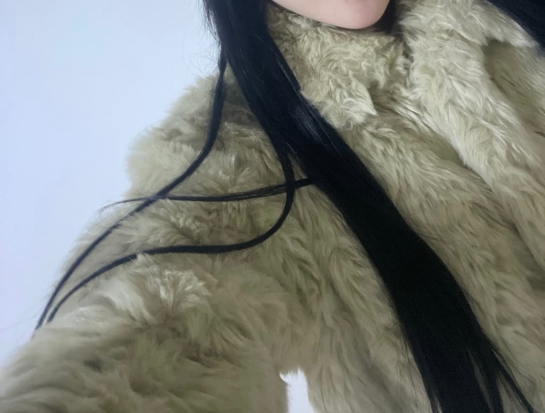 몽글 카라 크롭 퍼자켓 상품이미지1