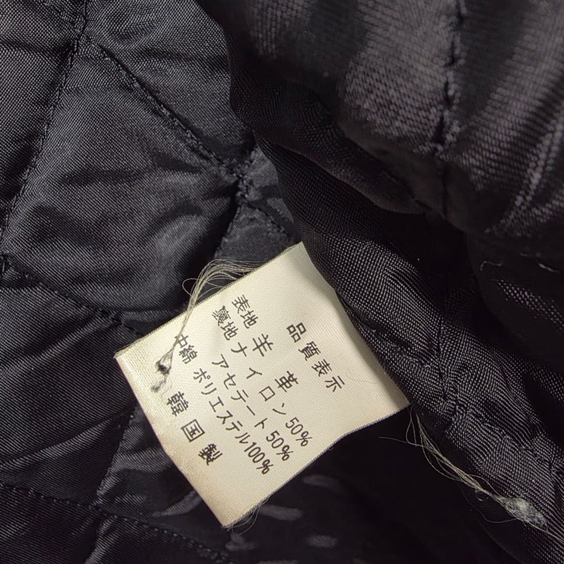 VINTAGE 90s 리얼 양가죽 오버핏 하프 코트 M 상품이미지7