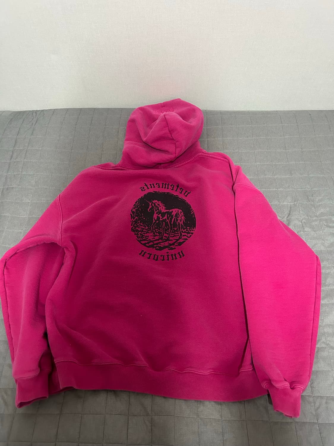 [M] 베트멍 더블 유니콘 후드 티셔츠 핑크 상품이미지2