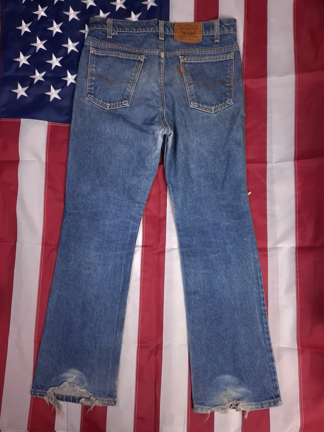 오리지날 80's 미국제조 리바이스 오렌지탭 517 부츠컷 데님진 상품이미지3