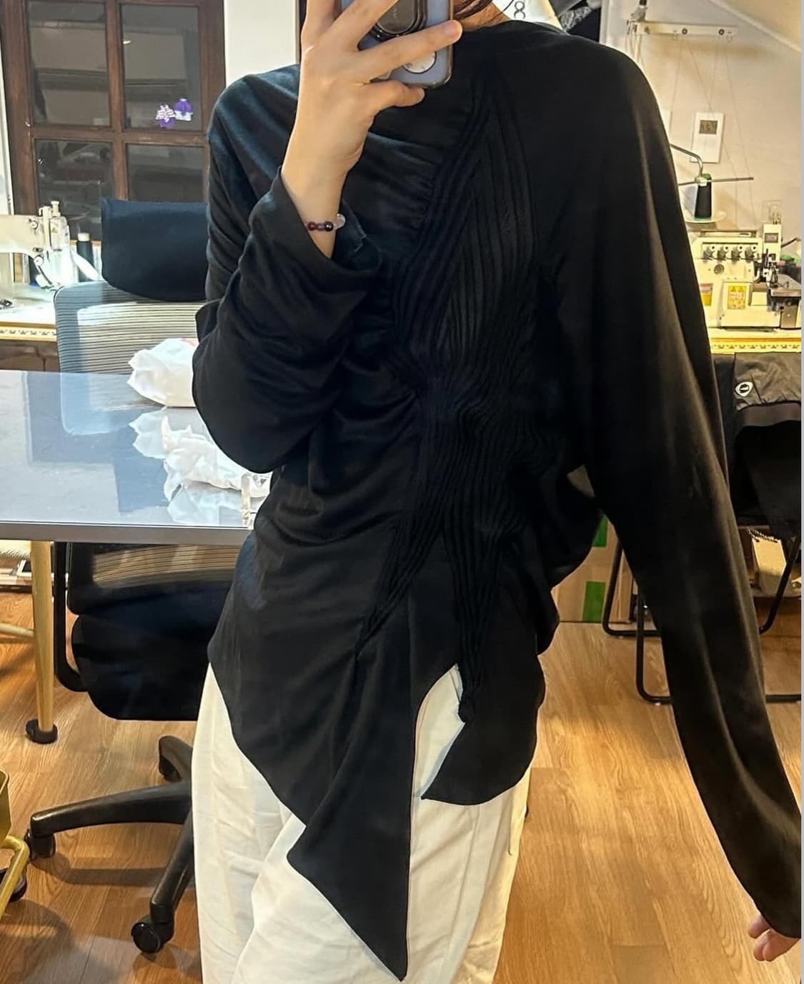 laumiere 러우미에 Back cowl draped top 상품이미지4