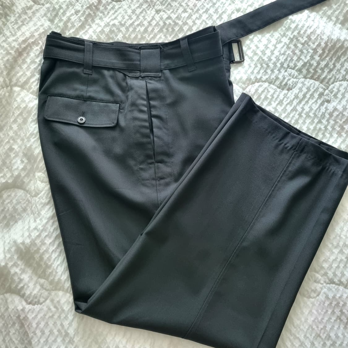 르메르 벨티드 와이드 팬츠 블랙 48 상품이미지4