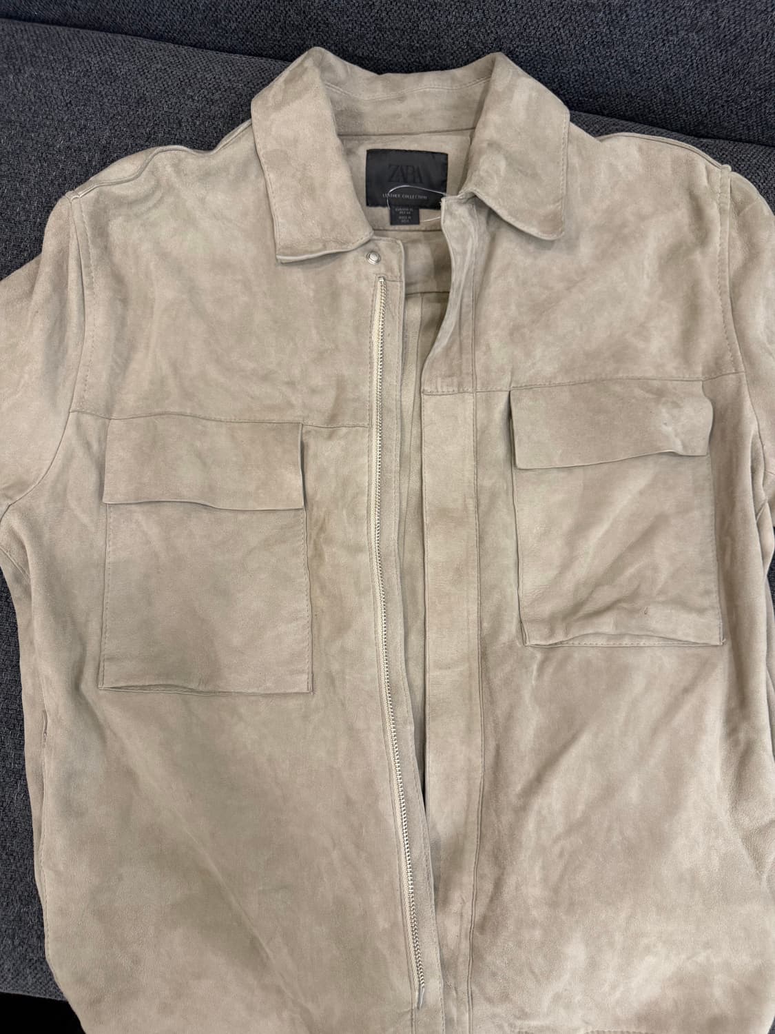 자라 레더 컬렉션 스웨이드 포켓 리얼레더 자켓 상품이미지8