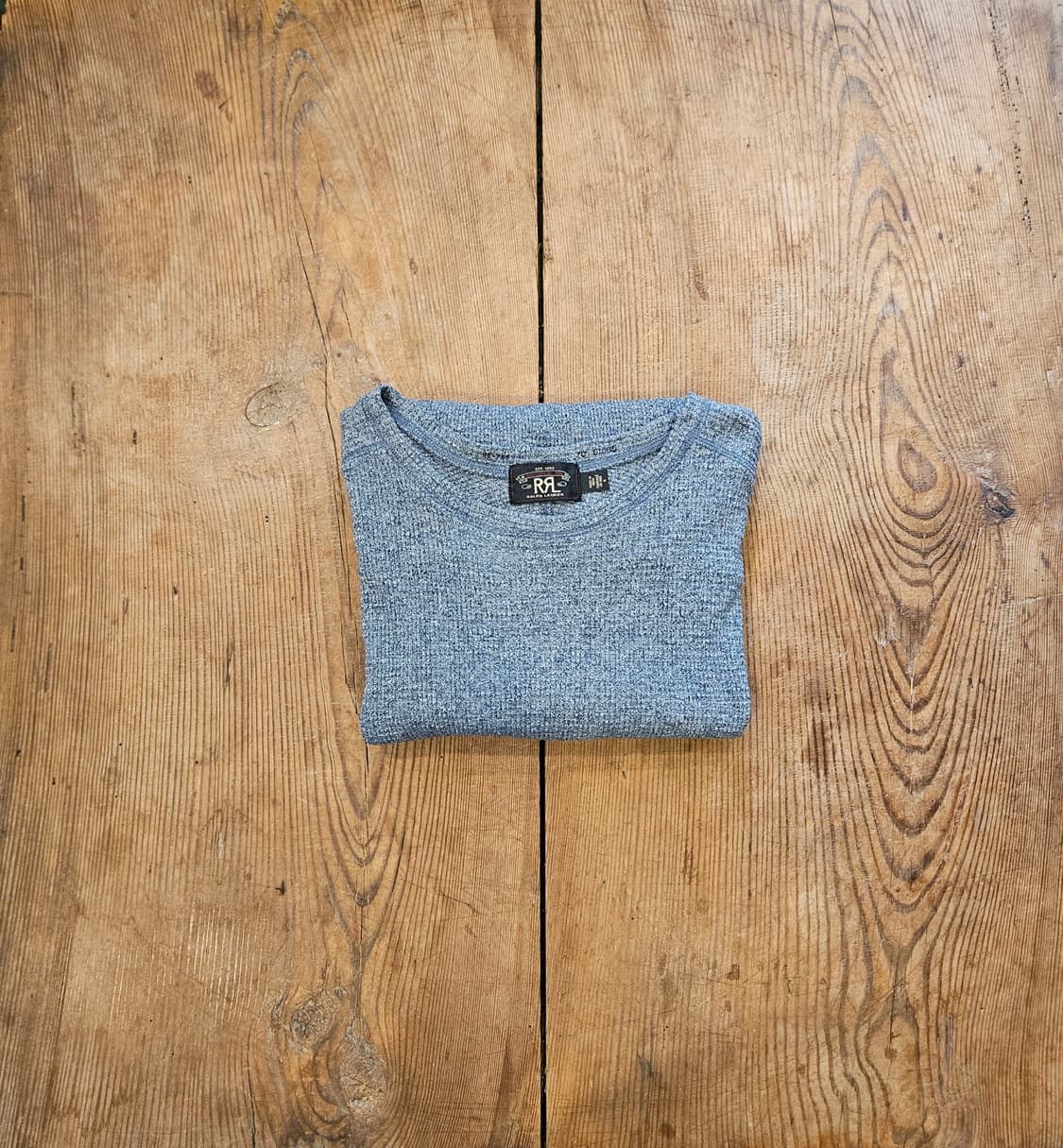 더블알엘 인디고 코튼 와플 티셔츠 상품이미지3