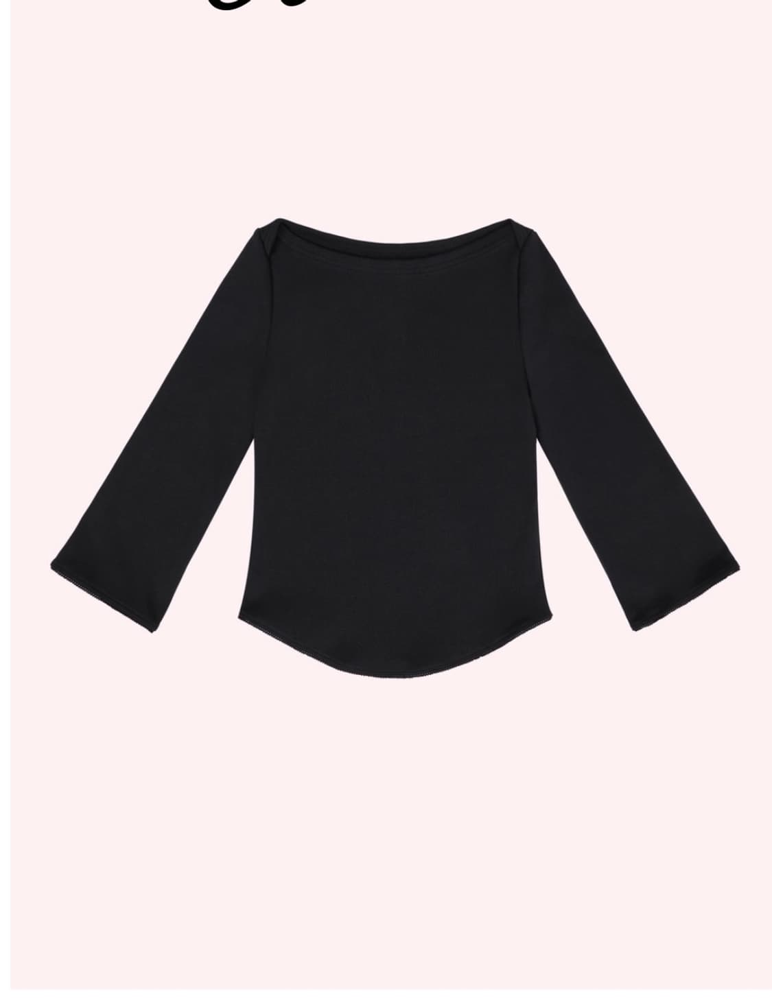 attends soft lace 3/4 sleeve tee(black) 상품이미지2