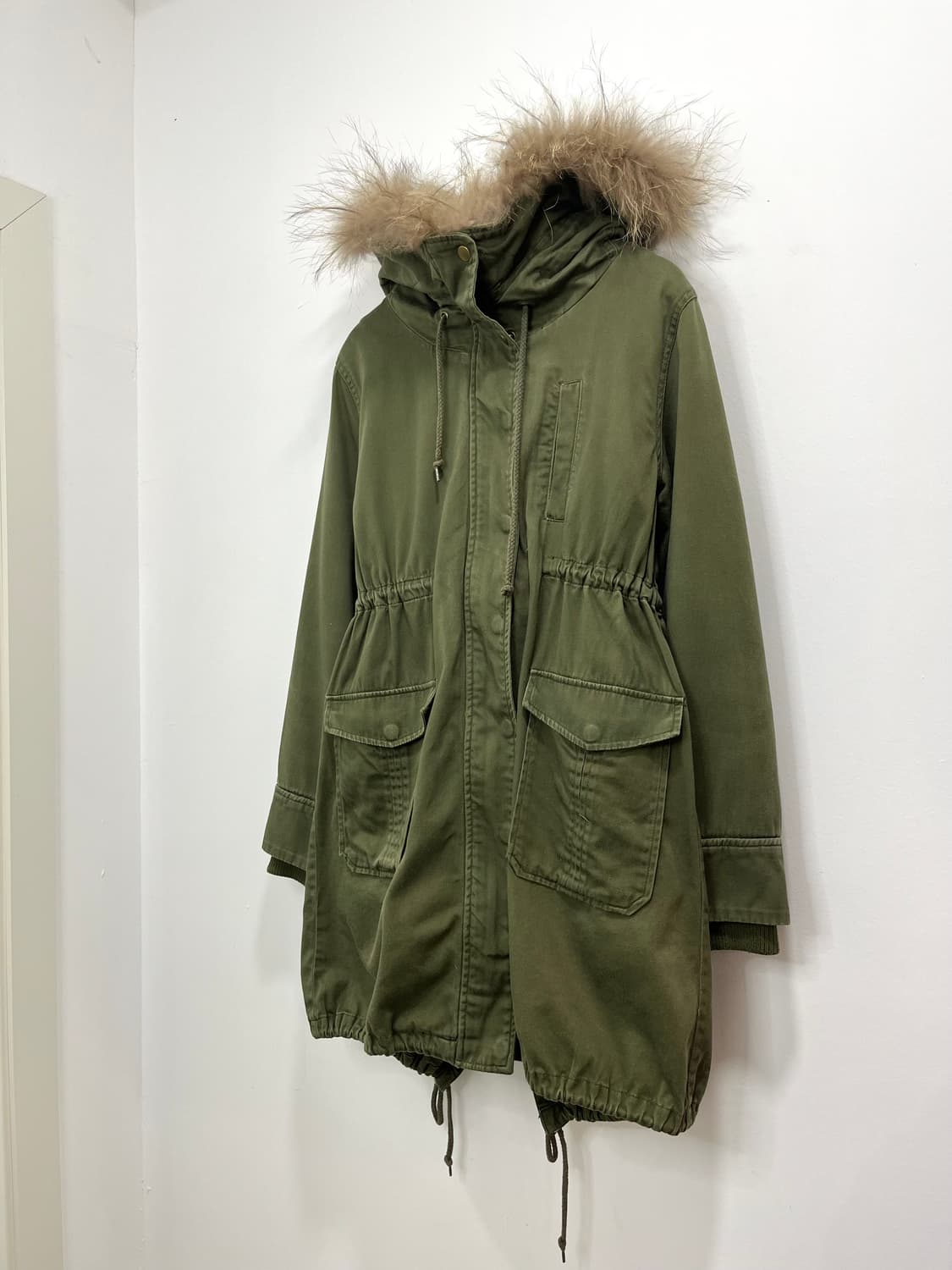 Lowrys Farm 모리걸 벌룬핏 퍼후드 야상 자켓 상품이미지2