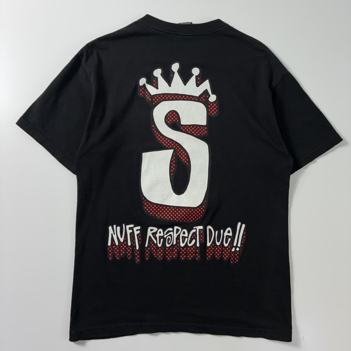 Stussy  스투시 nuff respect due 크라운 블랙 반팔 티 상품이미지2