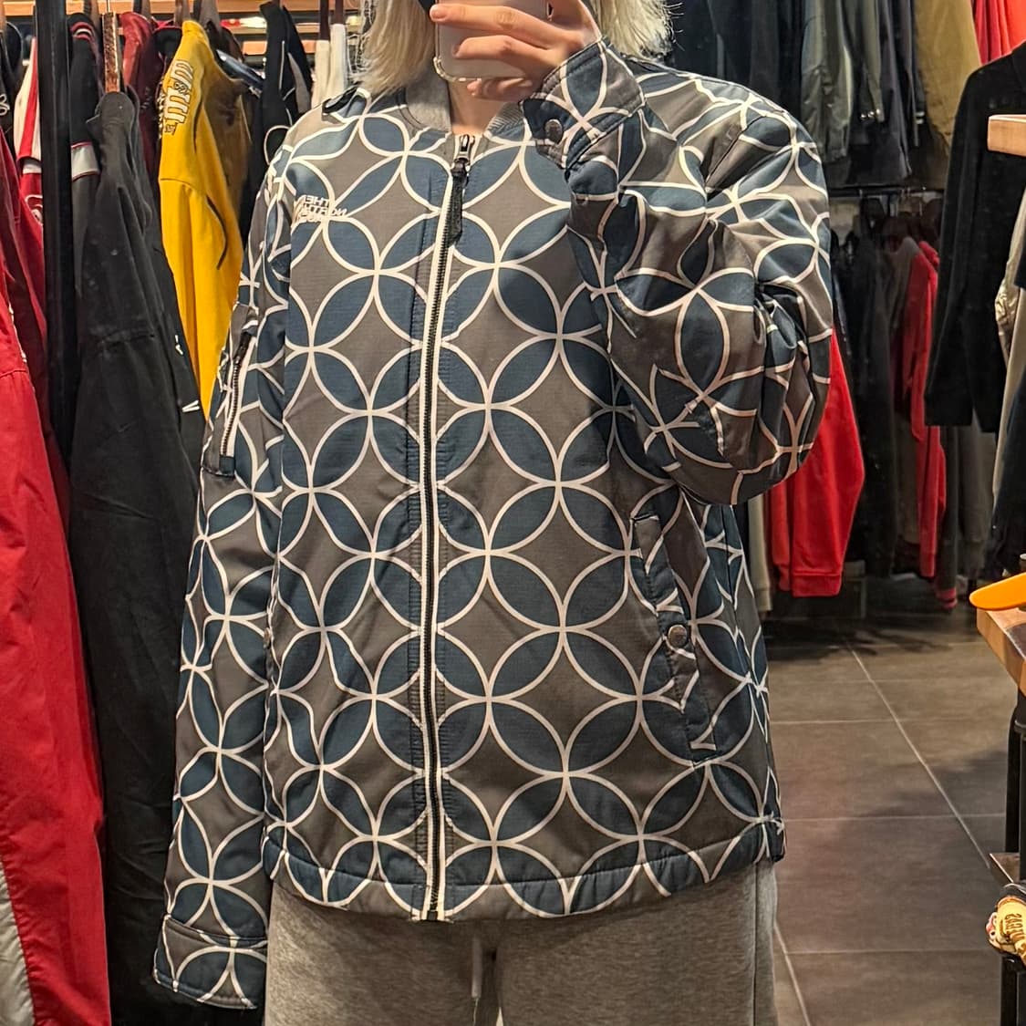 [NO.9] 노스페이스 화이트라벨 패턴 봄버 자켓 상품이미지4