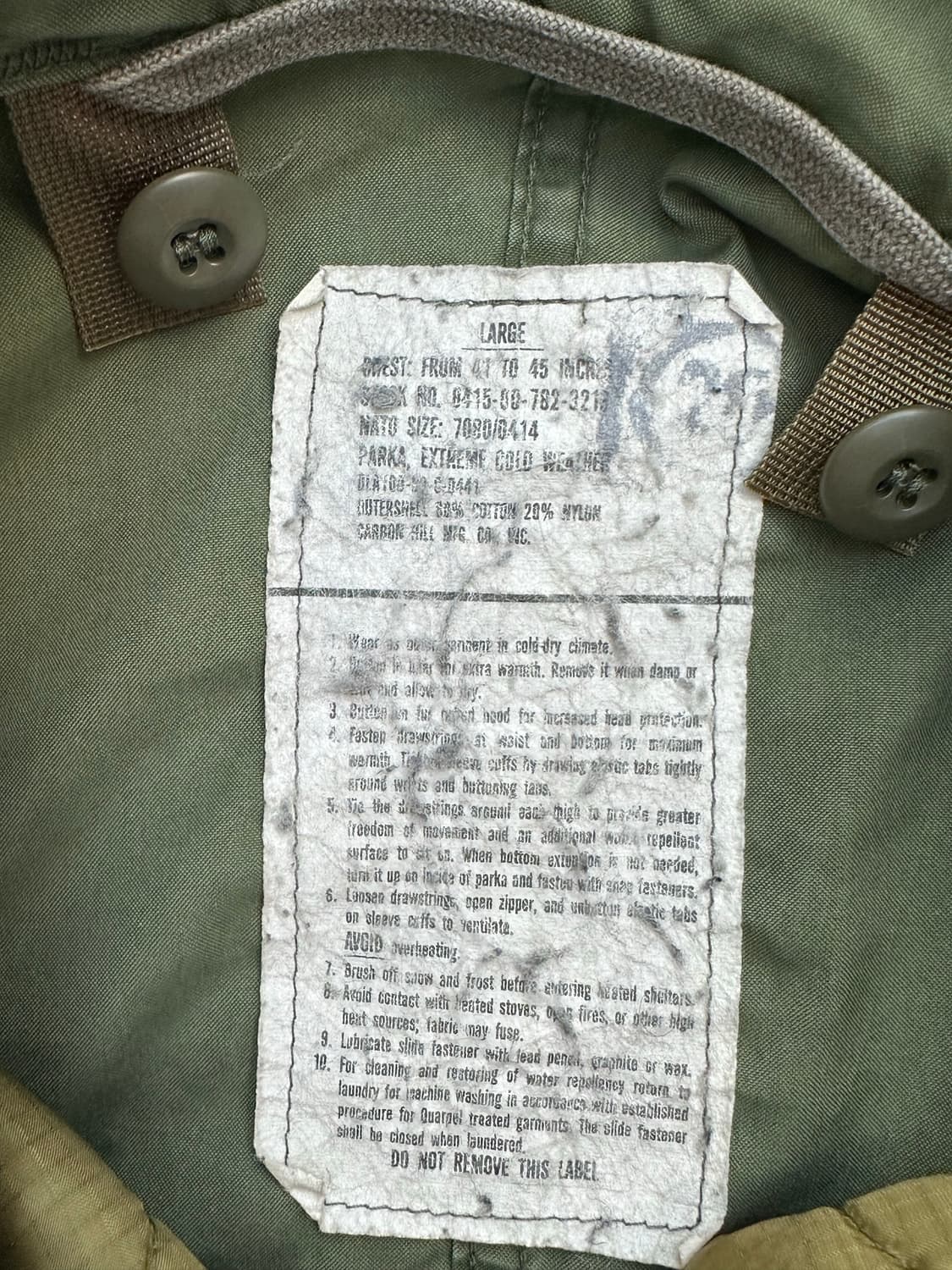 [L] m65 오리지널 피쉬테일파카  상품이미지3